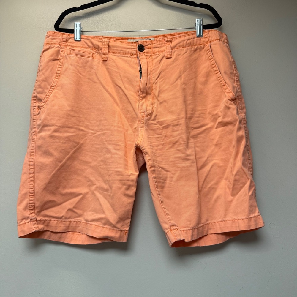 Arizona Jean Co Chino Shorts Mens 38 Orange Excellent Cotton Flat Front 9693‎